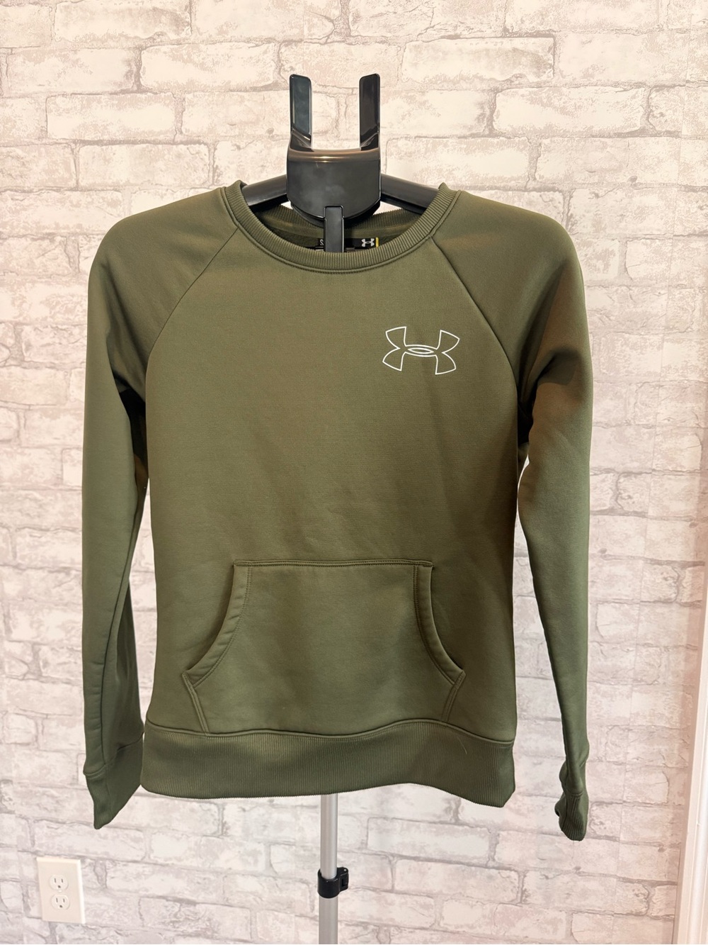 Under Armour Olive Crewneck Pullover Sweatshirt - Cold Gear